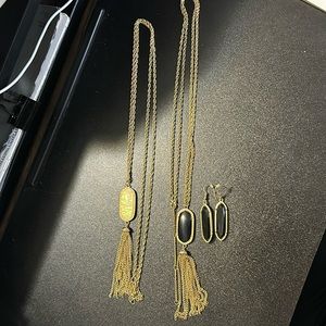2 necklaces and 1 matching earrings